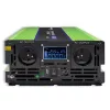 Qoltec Monolith įtampos keitiklis | Baterijos įkrovimas | UPS | 2000W | 4000W | 12V į 230V | Grynas sinusas | LCD juodas-žalias