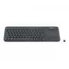 Belaidė klaviatūra su jutikliniu kilimėliu Logitech K400 Plus - 2.4 GHz - Čekiška - Juoda