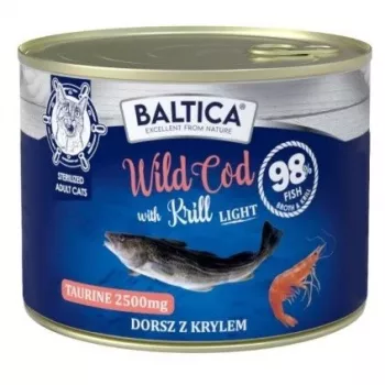 BALTICA Excellent Wild menkė su kriliais Light – šlapias kačių ėdalas – 185g