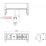 BACHMANN DESK2 1xCEE7/3 1xHDMI 2xCAT6A (902.3059) – stalinis kištukinis lizdas su HDMI ir CAT6A jungtimis