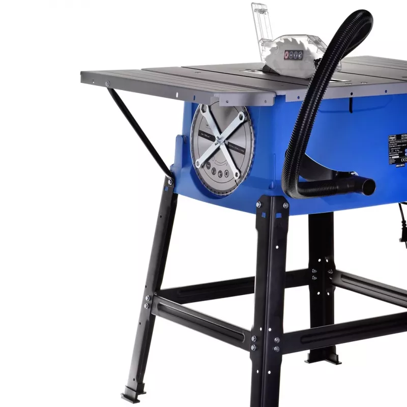 Diskinis pjūklas Scheppach HS100S Special Edition — 2000 W, 250 mm diskas, 85 mm pjovimo gylis, 0–45° kampas, sulankstomas stovas