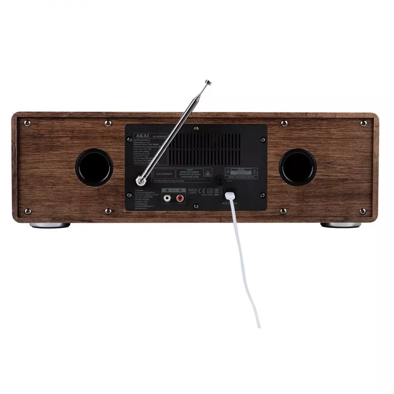 Mikro hi-fi sistema AKAI AM-100 RHAPSODY – kompaktiška garso mini sistema su integruotu stiprintuvu ir CD/USB atkūrimu