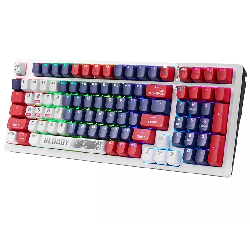 Žaidimų klaviatūra A4Tech Bloody S98, mechaninė, USB, Sports Navy, BLMS Red Plus