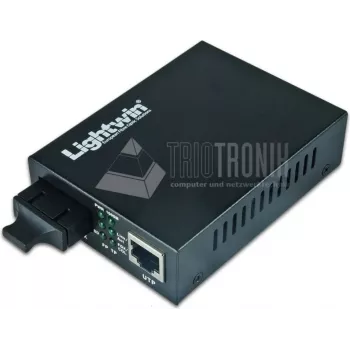 Lightwin LWC 10/100 SM20 SC tinklo medijos keitiklis 100 Mbit/s vienmodis juodas