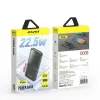 Awei PowerBank P10K 10000 mAh 22,5 W Juoda/Juoda
