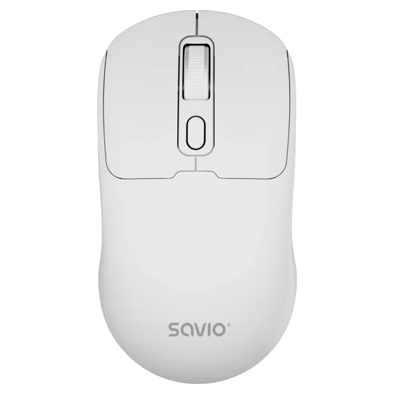 Belaidė pelė Savio MB-05 universali ambidekstrinė Bluetooth 1600 DPI balta