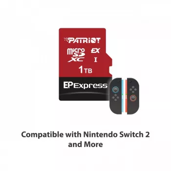 microSDXC atminties kortelė Patriot 1TB Express 800/600MB/s PEF1TEPEXMCX