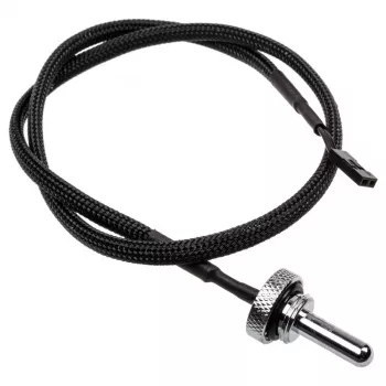 Alphacool Eiszapfen temperatūros jutiklis Plug G1/4 – temperatūros jutiklis skysčio aušinimo sistemai – chromuotas – 50 cm