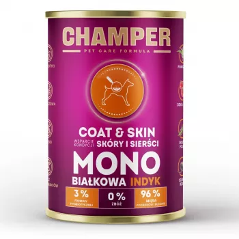 CHAMPER Coat & Skin Monoprotein Salmon šlapias šunų ėdalas - 400g