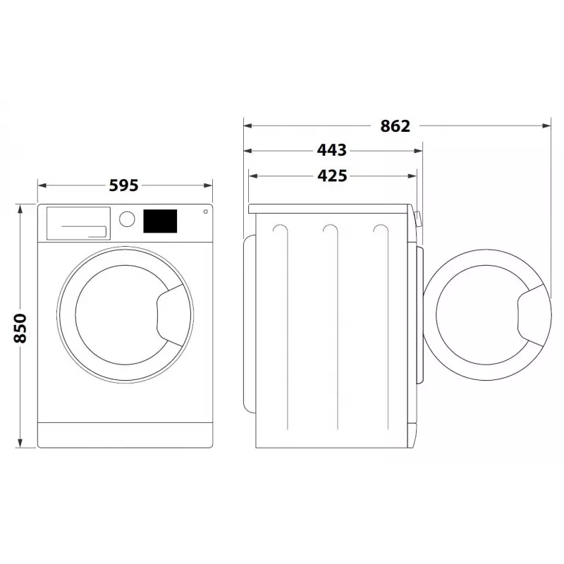 Skalbimo mašina INDESIT MTWSC61294WPL 9 kg, energijos klasė C