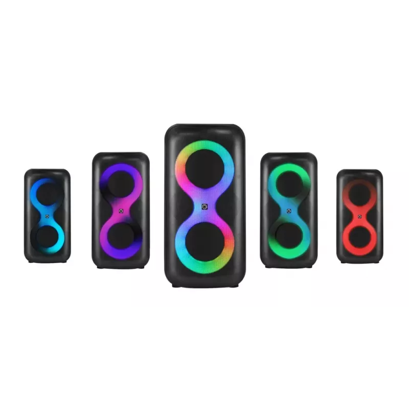 Nešiojamas muzikos centras MANTA SPK0401B100 Bluetooth garsiakalbis, 100 W didžiausia galia, FM radijas, karaokė, įmontuota baterija, X-BASS