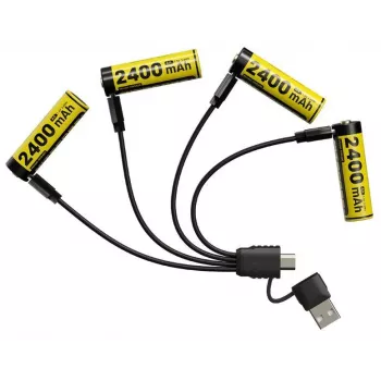 Įkraunamas ličio jonų AA 1,5 V akumuliatorių rinkinys Nitecore NH2400 2400 mAh – 4 vnt.