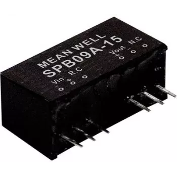 Maitinimo keitiklis / inverteris Mean Well SPB09A-15, 9 W, 15 V, 0,6 A, RoHS
