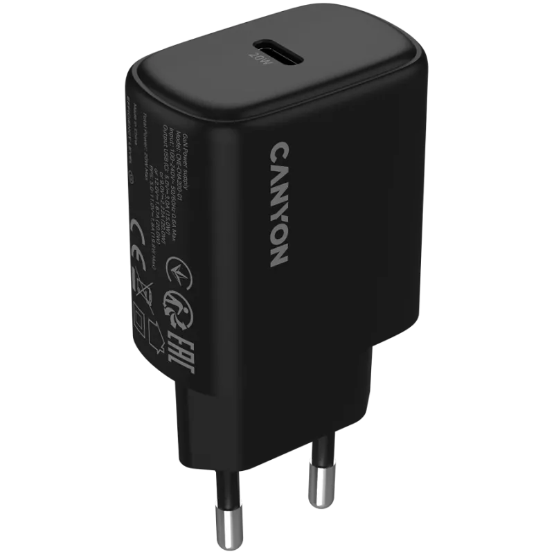 CANYON OnCharge 200 20W 1xPD EU juodas