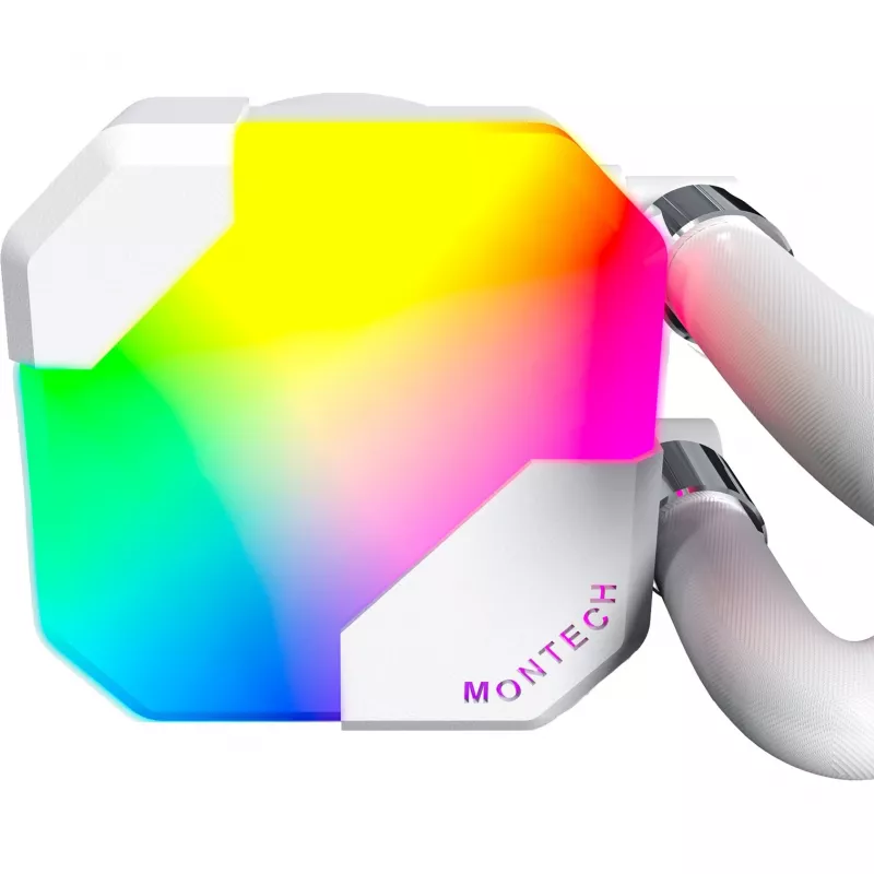 Radiatorius 360 mm Montech HyperFlow ARGB 360 White – 360 mm radiatoriaus agregatas skysčio aušinimui