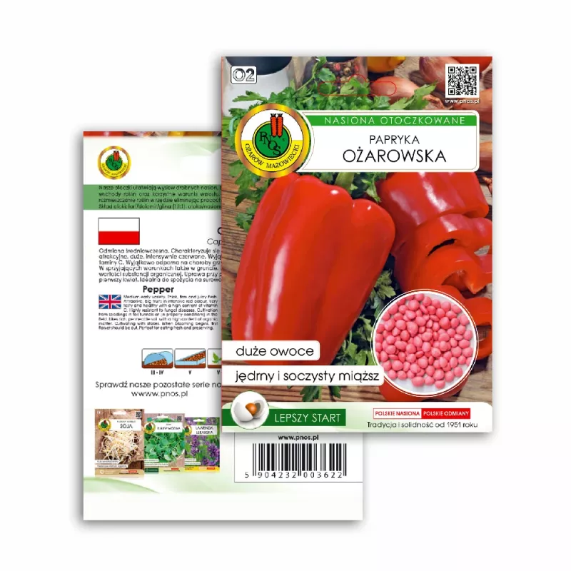 Sėklų granulės Seklos LT Ożarowska Paprika 50 sėklų (dengtos)