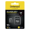 Intenso Performance microSDXC UHS-I atminties kortelė 64GB + SD adapteris