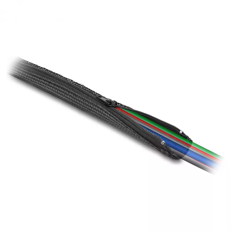 DeLOCK Braided Sleeve su užtrauktuku, karščiui atspari, 5 m x 50 mm, juoda