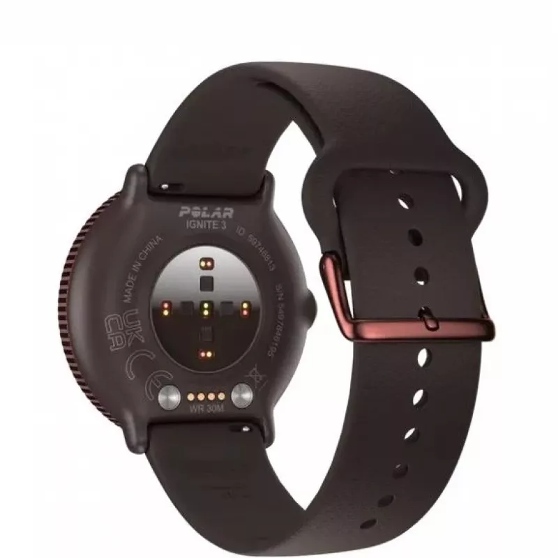Polar Ignite 3 Titanium Brown Leather M/L – išmanusis laikrodis su titano apdaila ir odiniu dirželiu