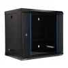 EXTRALINK LITE 9U 530×400 sieninis stelažo korpusas juodas su lentyna