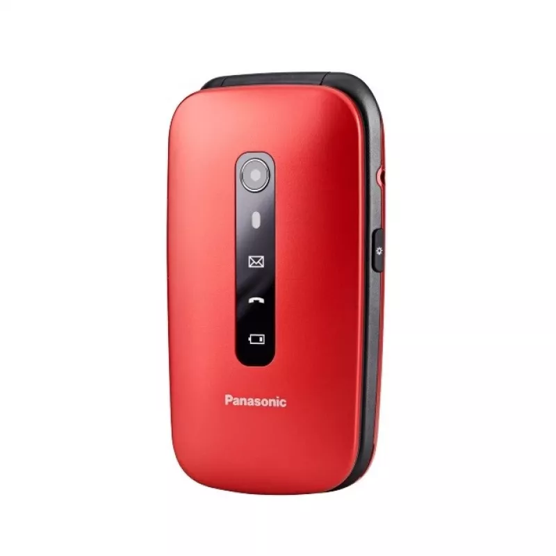 Panasonic KX-TU550 EXR mobilusis telefonas senjorams, 4G, 2,8 colio, atverčiamas, raudonas