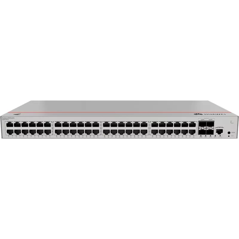 Komutatorius HUAWEI S310-48P4X — 48x Gigabit Ethernet (10/100/1000) RJ-45, 4x SFP+, PoE, 1U stovas