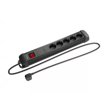 Lanberg SP1-05F-0300-BK ilgintuvas 3 m 5 kištukinių lizdų juodas