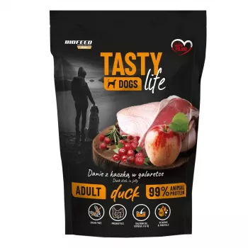 BIOFEED Tasty Dogs Life Duck - šlapias šunų ėdalas - 150g