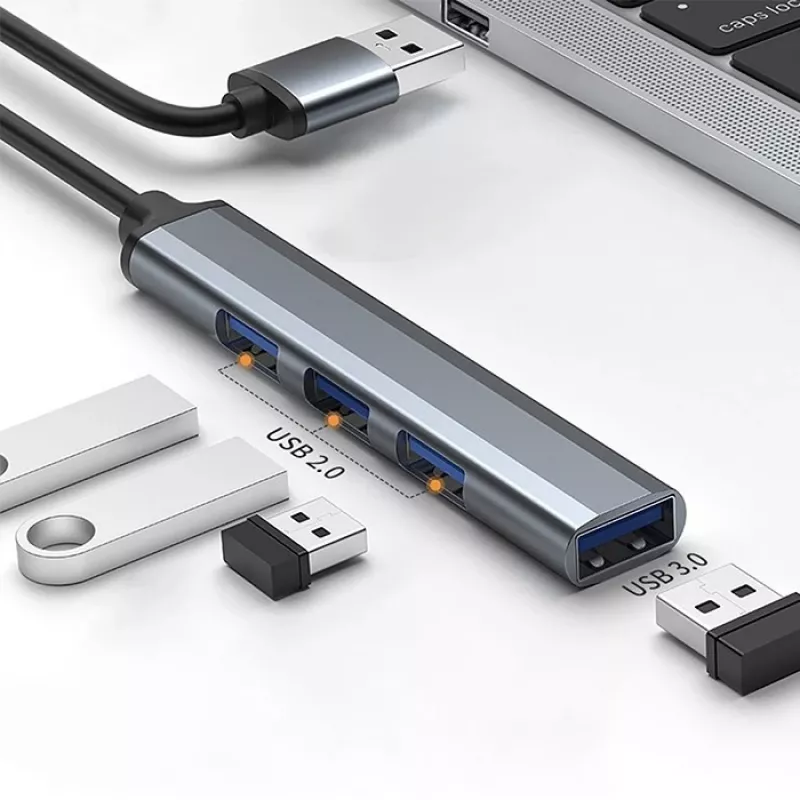 USB šakotuvas QOLTEC 53793 – USB 3.0 įvadas, 3× USB 2.0 prievadai