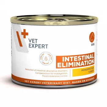 Šlapias šunų ėdalas VETEXPERT Intestinal Elimination — terapinė dieta Kalakutiena 200 g, be grūdų, suaugusiems šunims