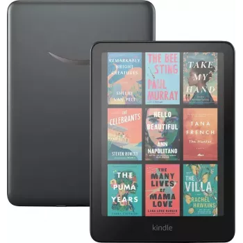 E. knygų skaitytuvas Amazon Kindle Colorsoft Signature Edition 7 colių 32 GB Wi-Fi belaidis įkrovimas, IPX8 vandeniui atsparus, juodas