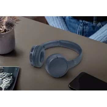 Muse M-272 BTB belaidės ausinės su ausų apkabomis, Bluetooth, USB Type-C, mėlynos