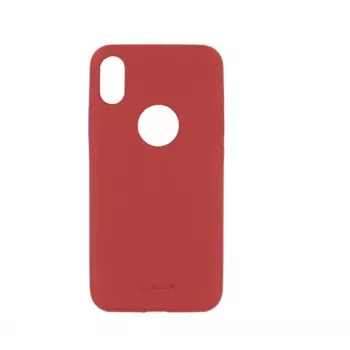 Mobilaus telefono dėklas Tellur Cover Slim iPhone X/XS – dirbtinė oda, raudonas