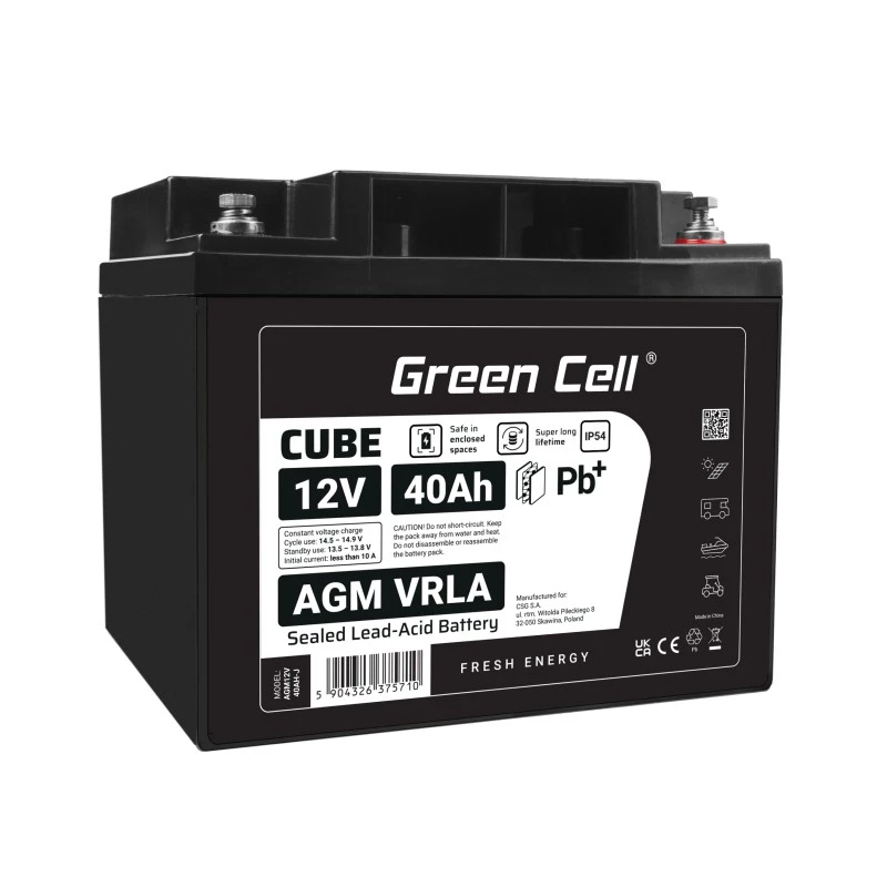 Akumuliatorius AGM VRLA 12V 40Ah IP54