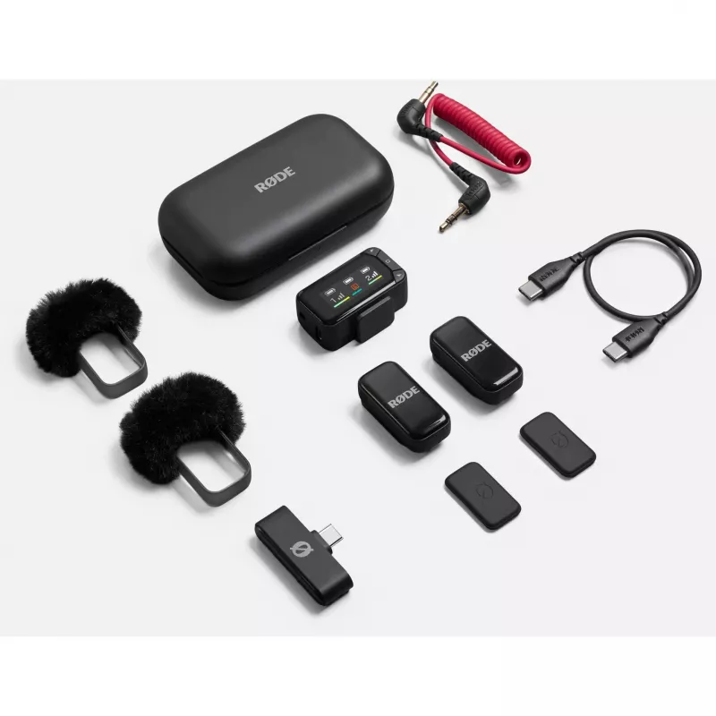Belaidis lavalier mikrofonų rinkinys Rode Wireless Micro Camera Kit su siųstuvu ir imtuvu