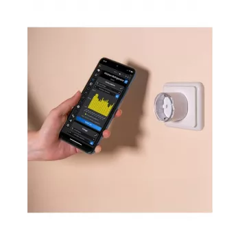Išmanusis kištukas Shelly Plug S Gen3 — Wi-Fi išmanusis lizdas su energijos stebėjimu, F tipas, 110–230 V, 2500 W, baltas