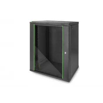 DIGITUS Dynamic Basic DN-19 16-U-EC-SW - tinklo spinta, skirta montavimui ant sienos, RAL 9005, 16U, 48,3 cm (19 inch)