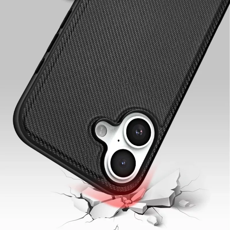 Apsauginis dėklas telefonui Nevox StyleShell NYLO, skirtas iPhone 17, 6,3 colio, juodas