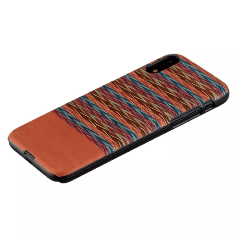 Browny Check Black apsauginis dėklas iPhone XR iš natūralios medienos ir polikarbonato