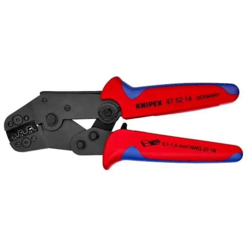 Knipex 97 52 14 replės užspaudimui, neizoliuoti atviri kontaktai 0,10–1,5 mm²