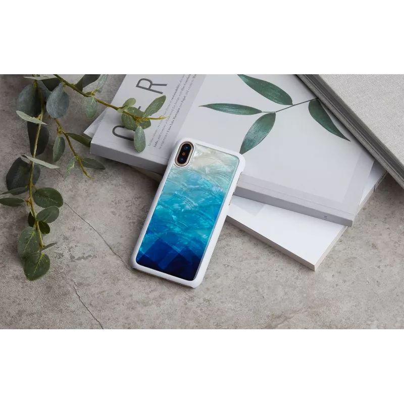Mobiliojo telefono dėklas iKins iPhone XS/S mėlynas ežeras baltas
