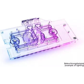 Vandens blokas Alphacool Aurora Acrylic GPX-N su radiatoriumi, aliuminis, 3 kontaktų JST, 1/4 colio, CE/FC/RoHS, ASUS ROG Strix GeForce RTX 3070 8GB Advanced (ROG-STRIX-RTX3070-A8G-GAMING)
