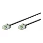 Wentronic goobay Patch-Cable RJ-45 (M) - RJ-45 (M) 15 cm 3,8 mm U/UTP CAT 8.1 halogen-free siauras lankstus juodas (74350)