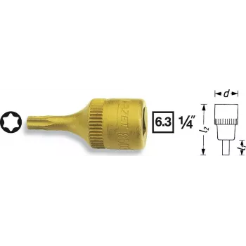 Hazet Torx įdėklas atsuktuvui 6,3 mm (1/4) 8502-T30 Ilgis 28 mm