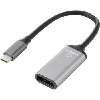 Renkforce RF-5397866 vaizdo kabelis-adapteris 0,15 m DisplayPort USB-C juodas-sidabrinis