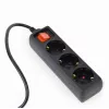 Gembird EG-PSU3-01 ilgintuvas 0,6 m 3 AC lizdai Vidaus juodas