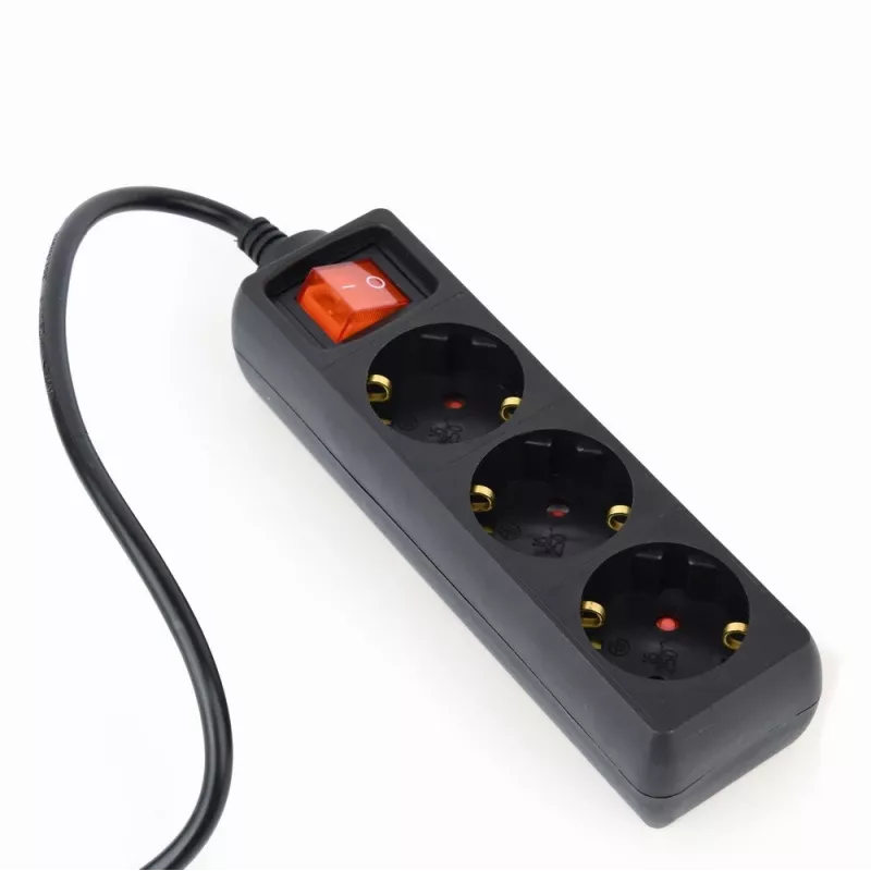 Gembird EG-PSU3-01 ilgintuvas 0,6 m 3 AC lizdai Vidaus juodas