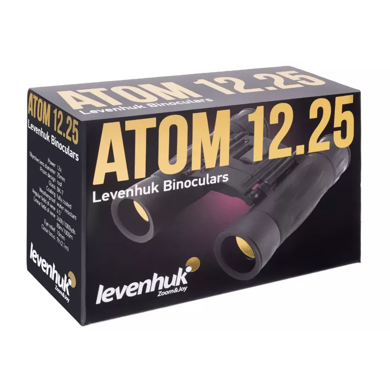 Žiūronai Levenhuk Atom 12x25 Roof juodi