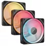CORSAIR iCUE LINK LX120-R ARGB Reverse Blade 120mm korpuso ventiliatoriai – 3 vnt. pakuotė – juoda