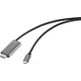 Renkforce USB-C į HDMI adapterio laidas, kištukas HDMI-A lizdas, 1,50 m (RF-6409790)